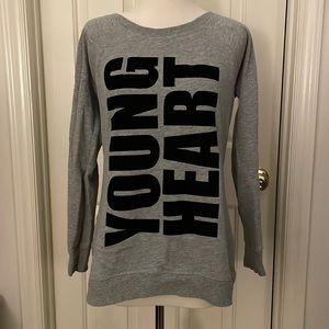 Victoria’s Secret gray sweatshirt - young heart